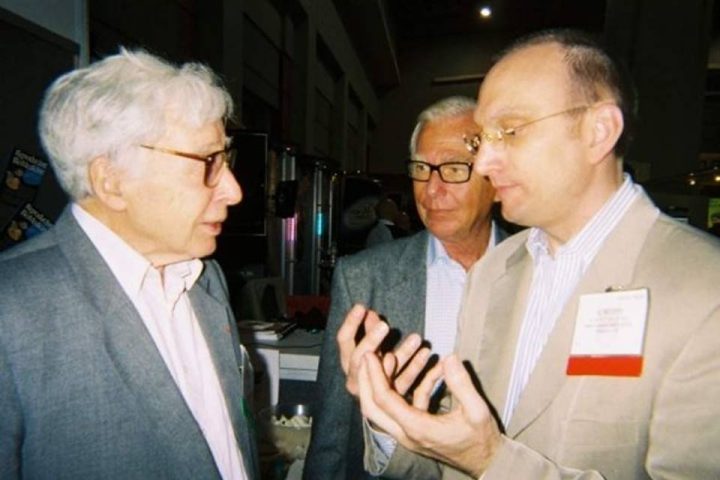 Sills with IVF co-developer Robert G. Edwards (left) in 2010