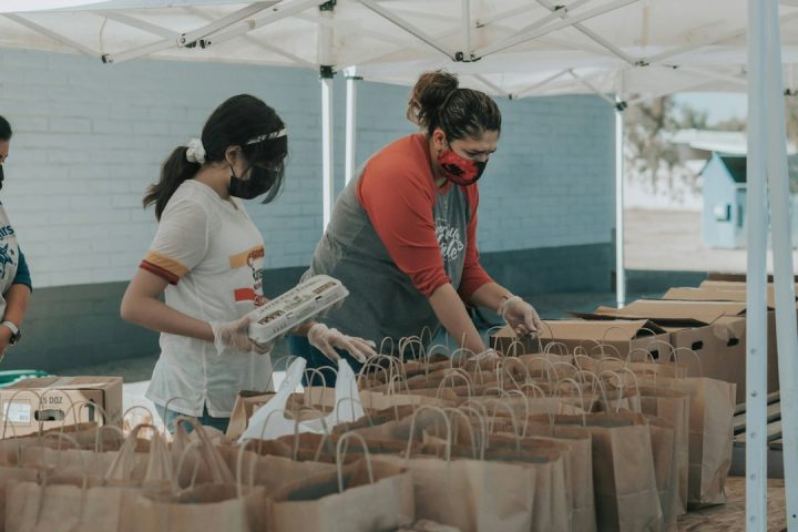 Voluntari într-o acțiune comunitară