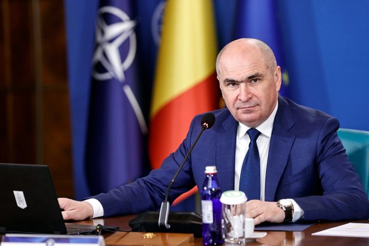 Romanian Prime Minister Ilie Bolojan at a government meeting on the 16th of April 2026